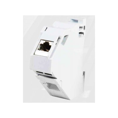 Adapter tworzywo sztuczne, szyna DIN 1xRJ45, biały